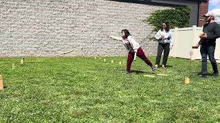 Playing Kubb at the Zwanzigz Production Brewery in Columbus, Indiana (Spring 2026).