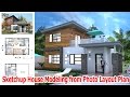 Sketchup House Modeling from Photo Layout Plan Sketchup House Modeling from Photo Layout Plan