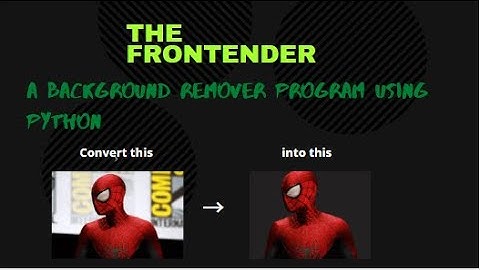 Remove image background with python in just few lines of code|Remove background using python