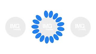 Single blue oval multiplying into circular spinner loading icon animation