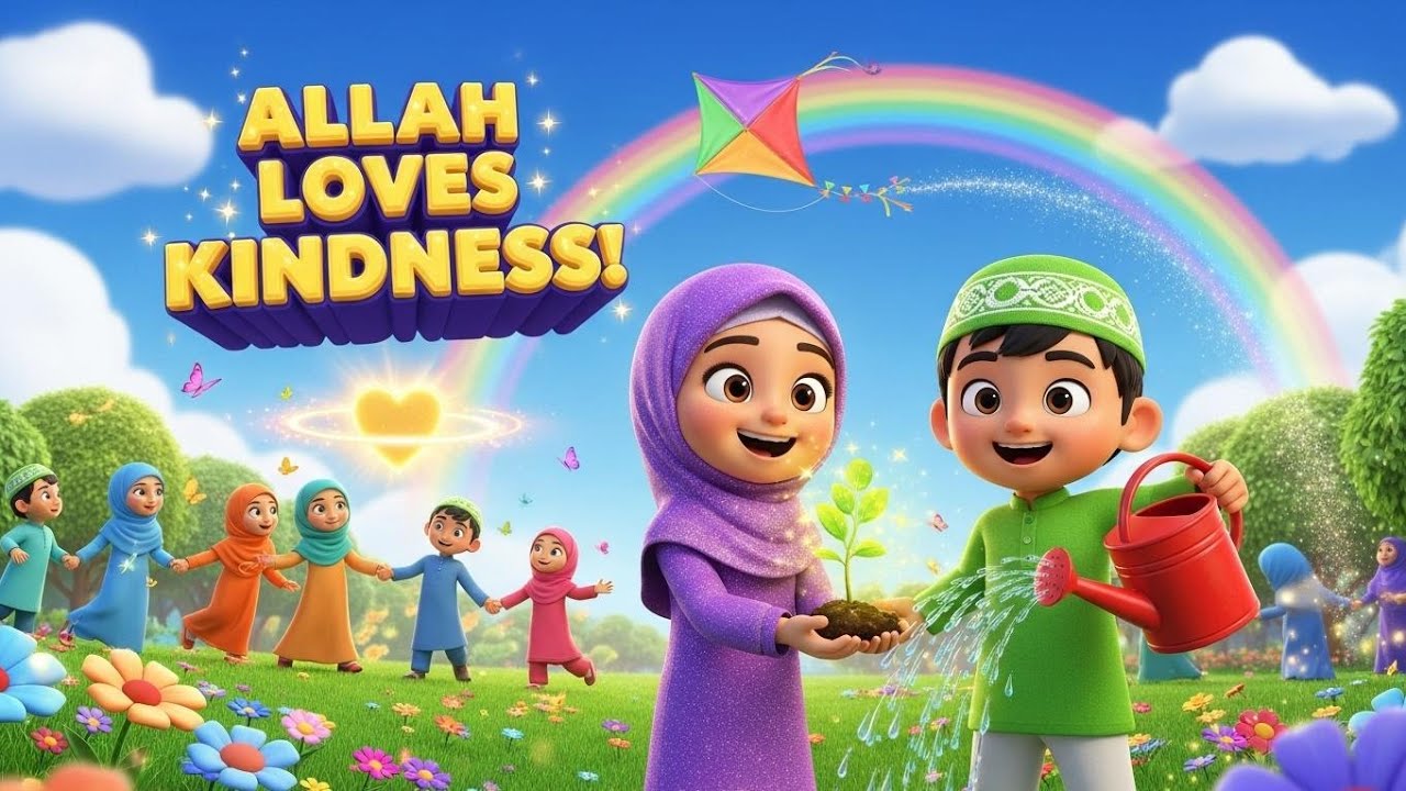 Islamic Nursery Rhyme | Allah Loves Kindness for Children | Little Land