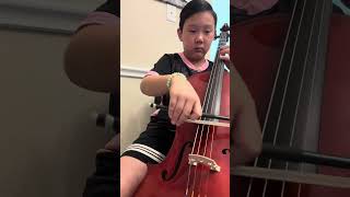 Playing Gavotte on cello