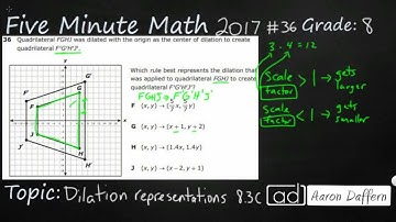 8th Grade STAAR Practice Dilation Representations (8.3C - #4)