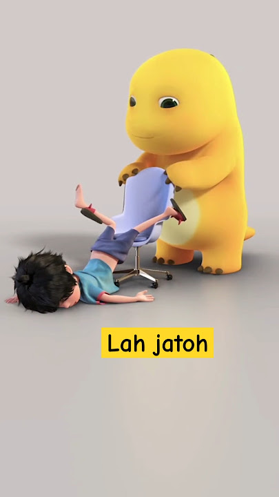komedi kartun dino kuning lah jatoh‼️#comedy #dubbing #komedi
