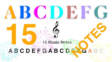15 Notes, New Color Note: A - Read Music Notes in Treble Clef (A B C D E F G)