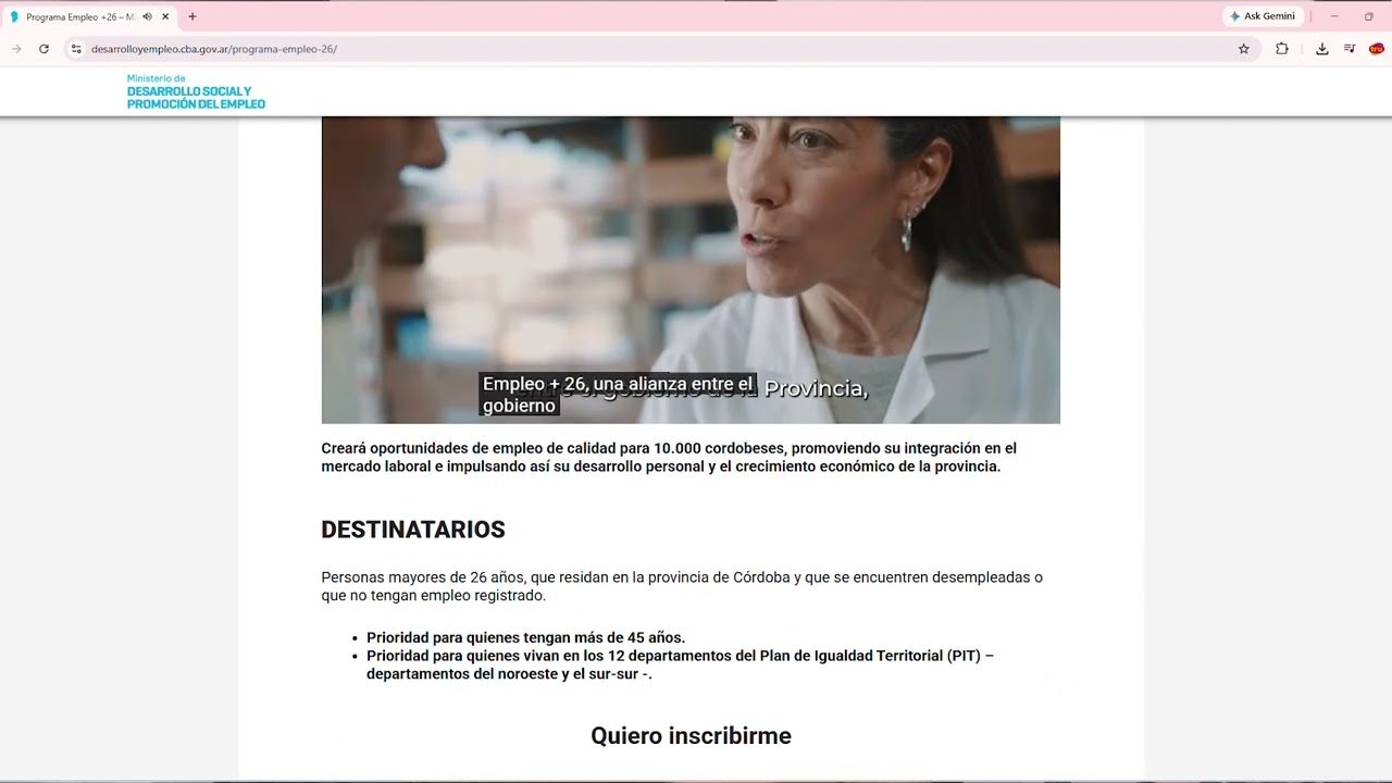 Novedades del programa provincial de empleo +26