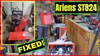 ARIENS ST824  Carburetor or Gas problem? Snowblower Repair.