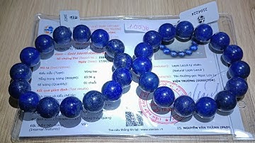 Đá lapis lazuli ngọc lưu ly 14ly rất đẹp 😘 1.000k 1 chiếc vòng tay có giấy kiểm định kèm theo