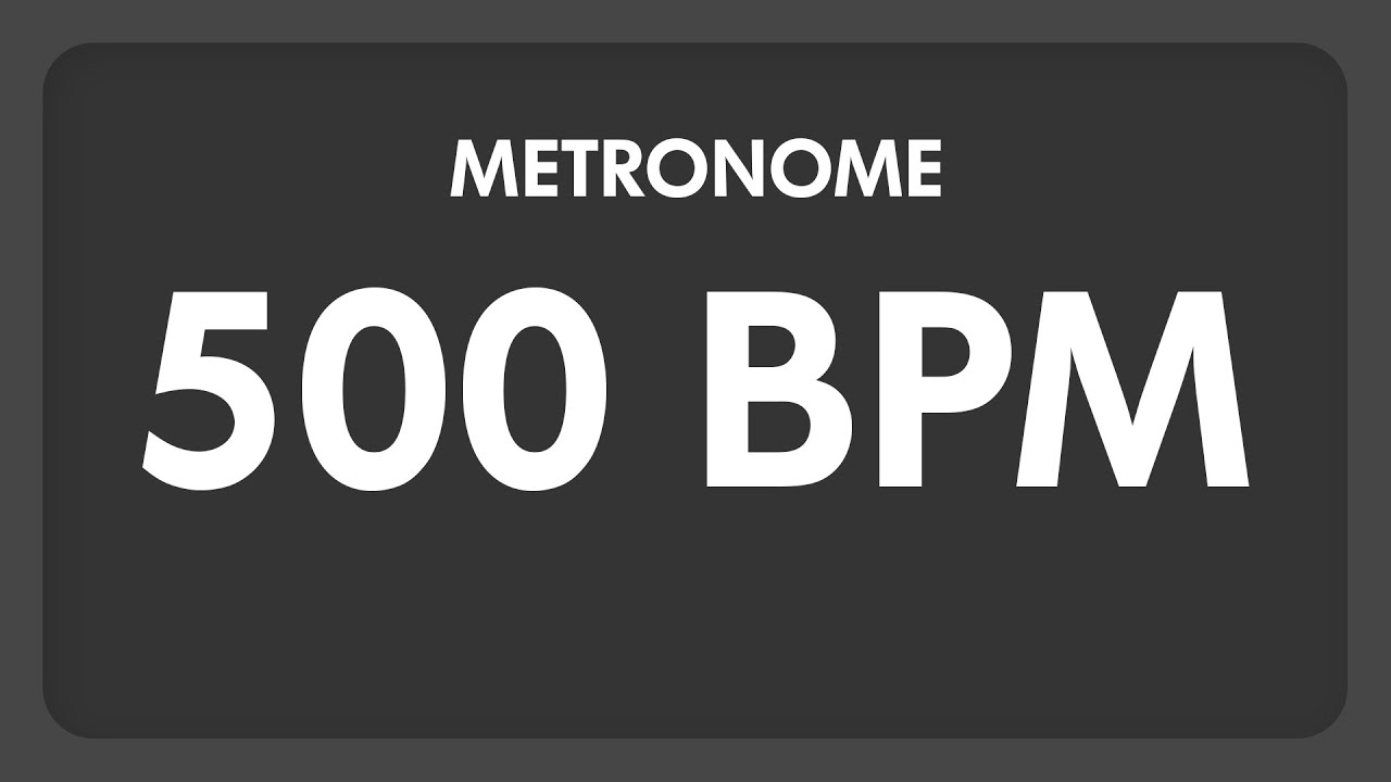 500 BPM - Metronome - YouTube