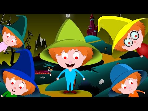 Five Little Witches | Halloween Nursery Rhymes for Children | Little Kids Tv