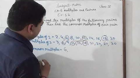 Class 4th / Ch 5 / Multiples and factors / Ex 5.2 / Part 2