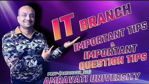 Important Tips For IT Branch  Students Question engg M3 Amravati university| BY ALTAMASH SIR