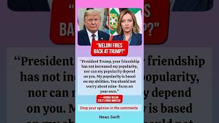 Giorgia MELONI'S Sharp Response to TRUMP Goes VIRAL: 'My Success Is MINE'