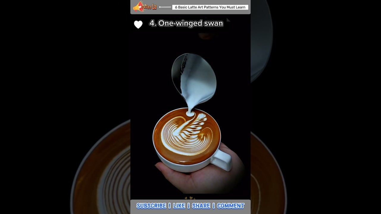 How to make One-Winged Swan Coffee Art 