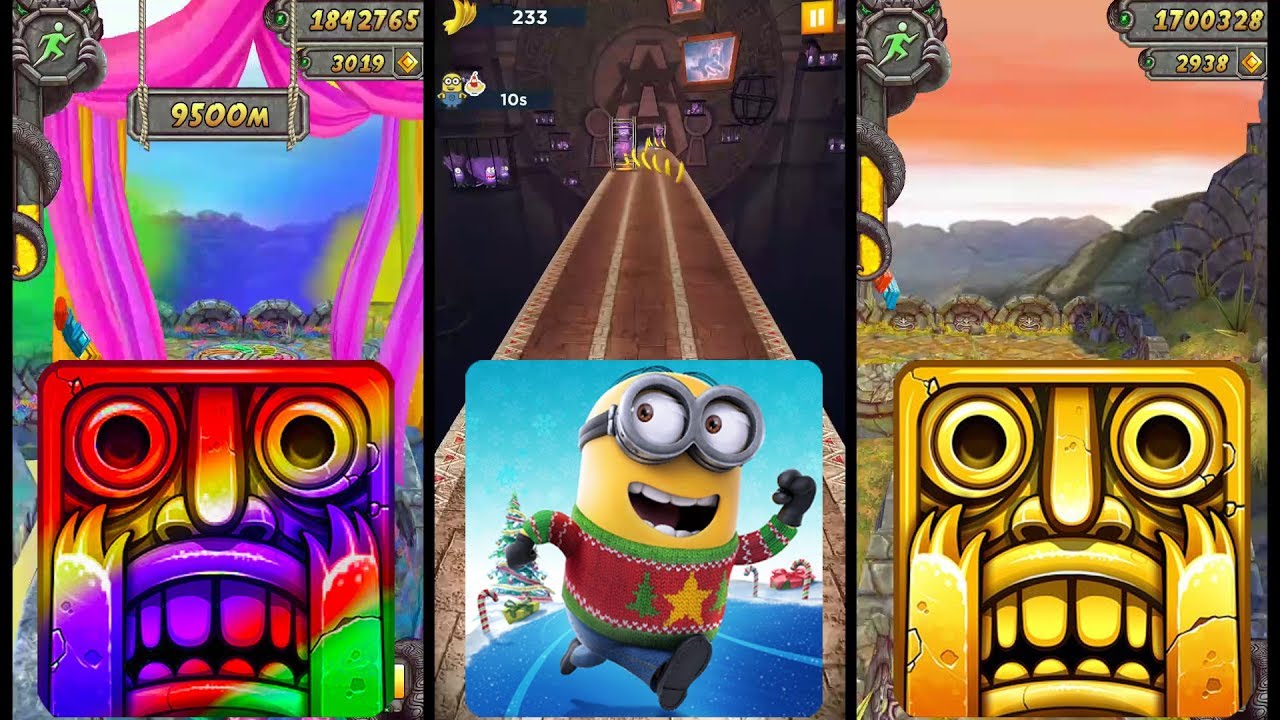 Temple Run 2 Holi Festival Vs Minion Rush Despicable Me Vs Temple Run 2 ...