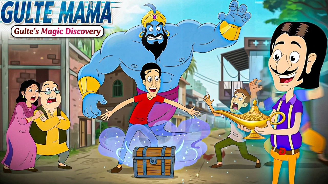 গুল্টে মামার হাতে জাদুর প্রদীপ | Gulte Mama Finds a Magic Lamp! 😱✨ | Golpo Chowkh