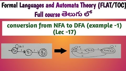 conversion from NFA to DFA example | FLAT | TOC