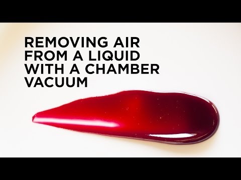 Removing Air From A Liquid With A Chamber Vacuum