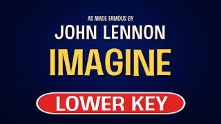 Video thumbnail of "John Lennon - Imagine | Karaoke Lower Key"