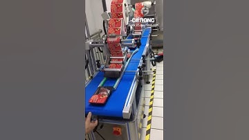 Automatic beef meat film wrap tray box label sticker labeling machine