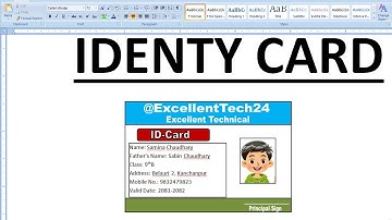 Identity Card Design in Ms Word || How to Make Student Id Card Design in Ms Word Nepali Tutorial
