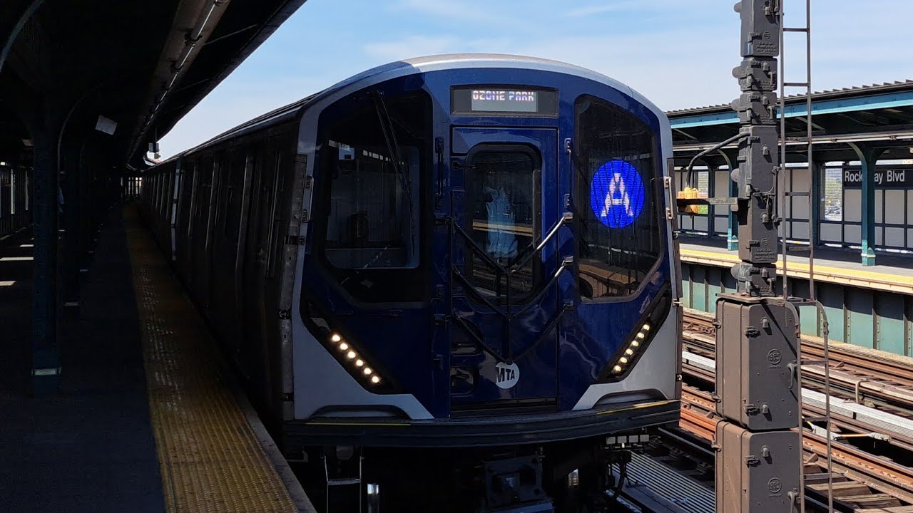 [MTA]:Lefferts Blvd bound Kawasaki R211A (A) Train @Rockaway Blvd - YouTube