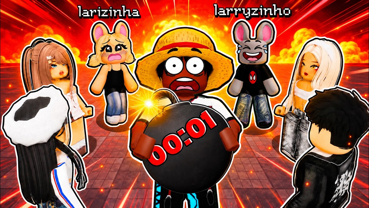 💣 DESAFIO ESCAPE DA BOMBA COM O LARRYZINHO e A LARIZINHA NO ROBLOX!