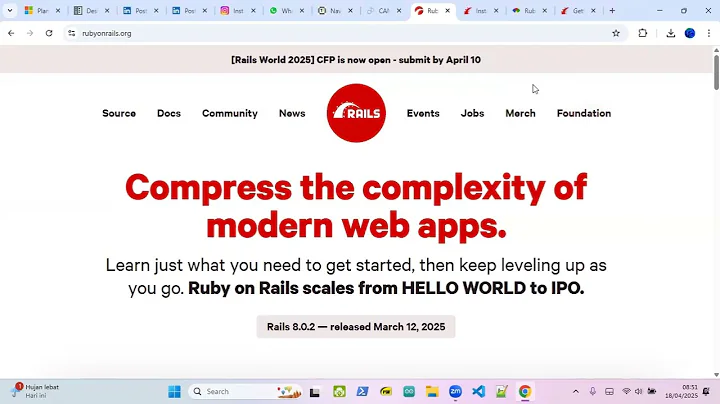 How to Install Ruby on Rails 8 in Windows 11 (without WSL)