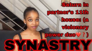 Athlete Statistics SYNASTRY: Saturn in partner’s 11th house synastry (The Visionary Power Duo?❤️🫶)