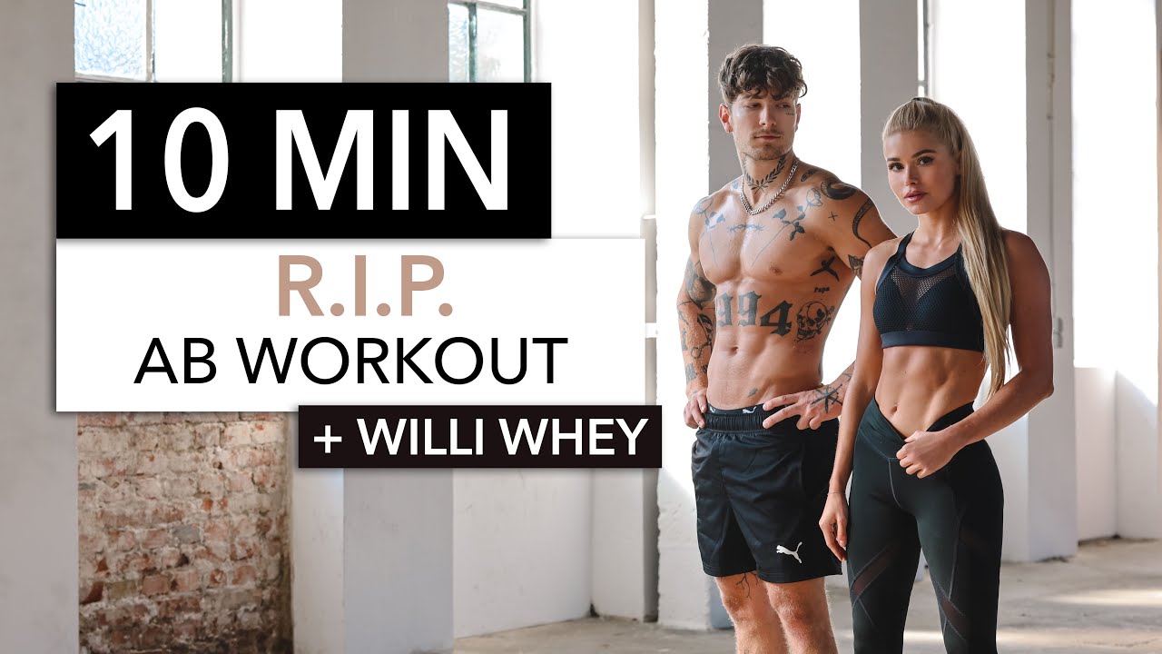 10 MIN R. I. P. ABS - for a ripped sixpack, killer ab workout with Willi Whey - Pamela Reif