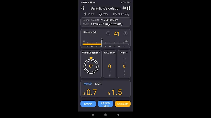 Arken Zulus ,Ballistic App , Ballistic calculator.