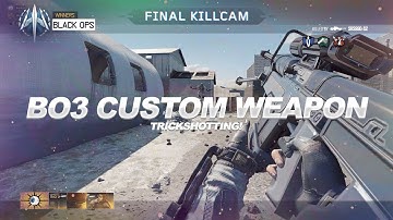 I HIT A TRICKSHOT WITH A HALO WEAPON ON BO3?! (BO3 Custom Map & Custom Weapon Trickshotting!)
