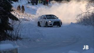 Midvintersprinten 2017. Jacob Jansson MK Kopparberg first drive in a Mitsubishi Evo X.