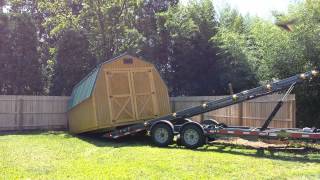 Shed trailer delivery