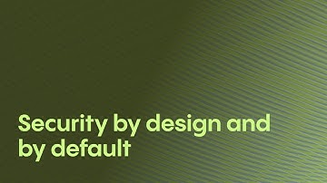 Security by design and by default