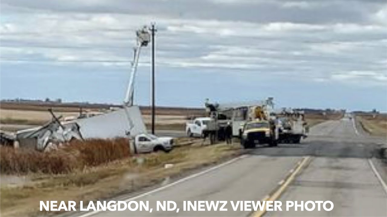 2Truck Crash Near Langdon, North Dakota YouTube