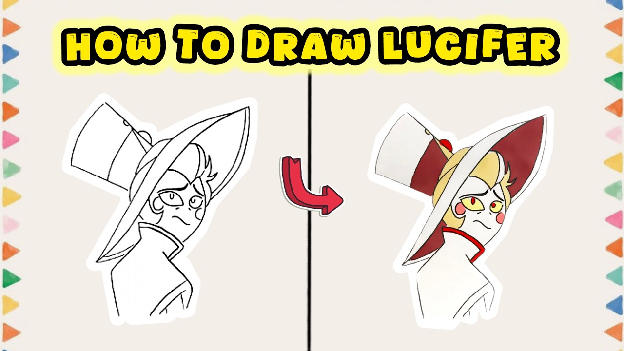 How to Draw Lucifer Morningstar from Hazbin Hotel – Step-by-Step Art ...