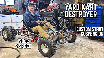 World’s Smallest Cross Kart Build Pt. 2 | Building SIMPLE DIY Front Suspension!