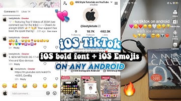 iOS TikTok App with iOS bold font + Emojis on any Android 2025