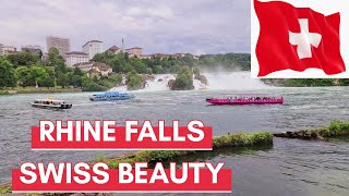 Rhine Falls Schaffhausen Switzerland - 4K Boat Trip 2022 Price Europes Most Powerful Waterfall?