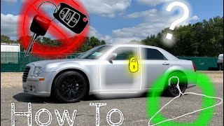 How to get into your locked Chrysler 300 without a key (coat hanger method)