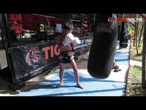 Muay Thai Training Heavy Bag Workout