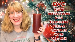 QVC Home Reflections 5 pc. Flameless Pillar Candles with Gift Box