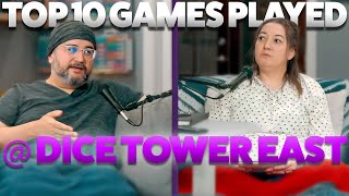 Top 10 Games Played @ Dice Tower East (New HOTNESS & Classics)