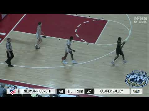 Neumann-Goretti vs. Quaker Valley 2022 PIAA Basketball State Final Highlights (credit: NFHS Network)