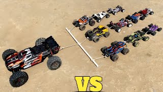 Arrma Kraton 8s vs 10 High Speed RC Cars | RC Cars Tug Of War | Remote Control Car