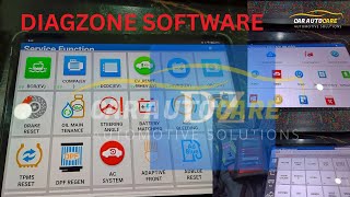 DIAGZONE SOFTWARE FULL DETAILS VIDEO SPECIAL FUNCTION #carautocare#automobile#service#scanner#