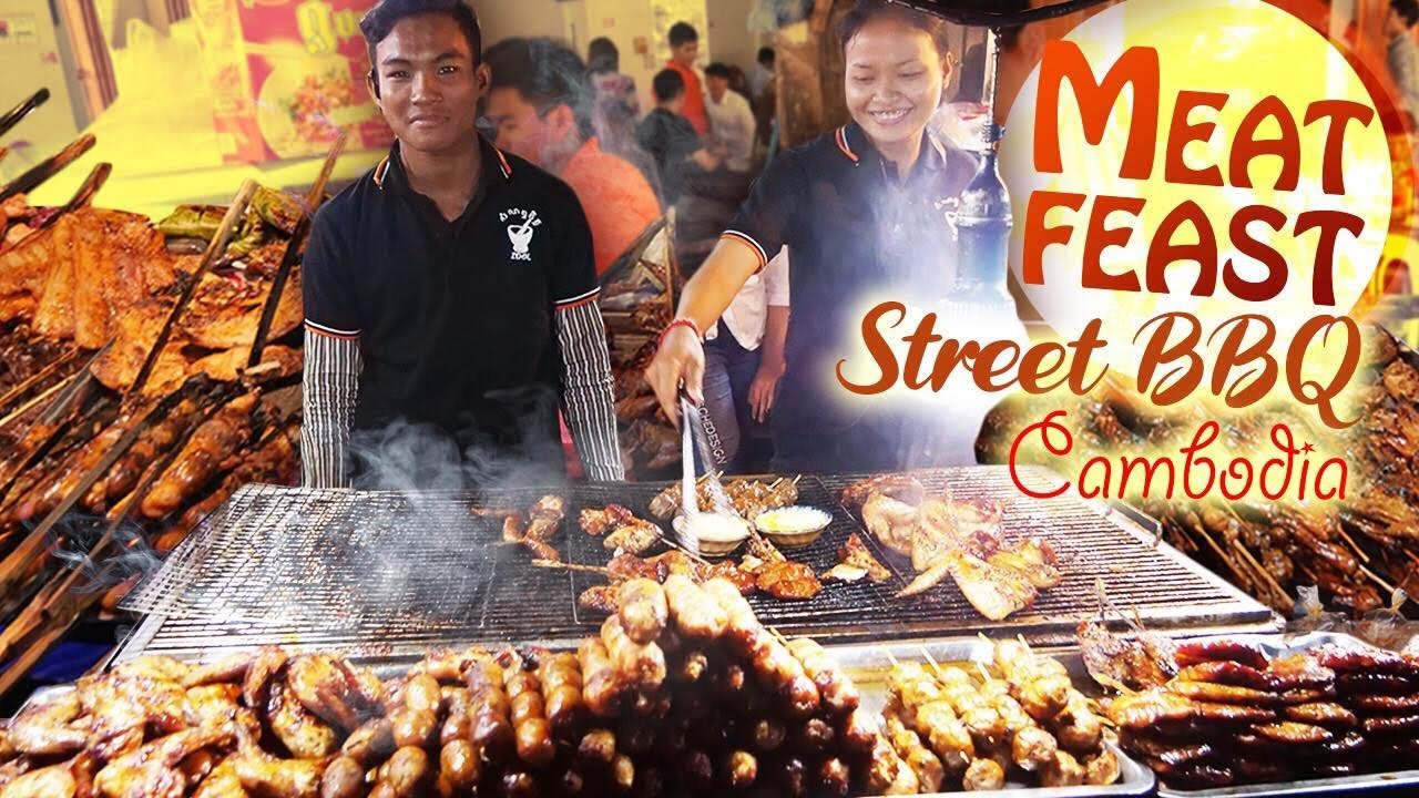 STREET BBQ MEAT FEAST! Street Food Tour of Phnom Penh Cambodia | Strictly Dumpling