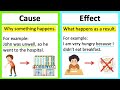 Cause vs effect   whats the difference  learn with examples