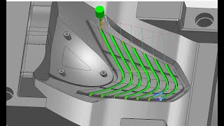 Rib Machining on advance 3d model PowerMill
